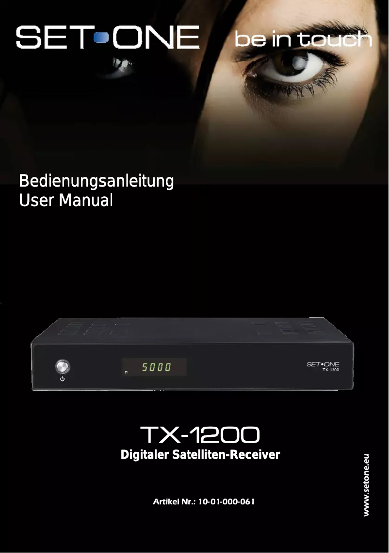 Image de la première page du manuel de l'appareil TX-1200