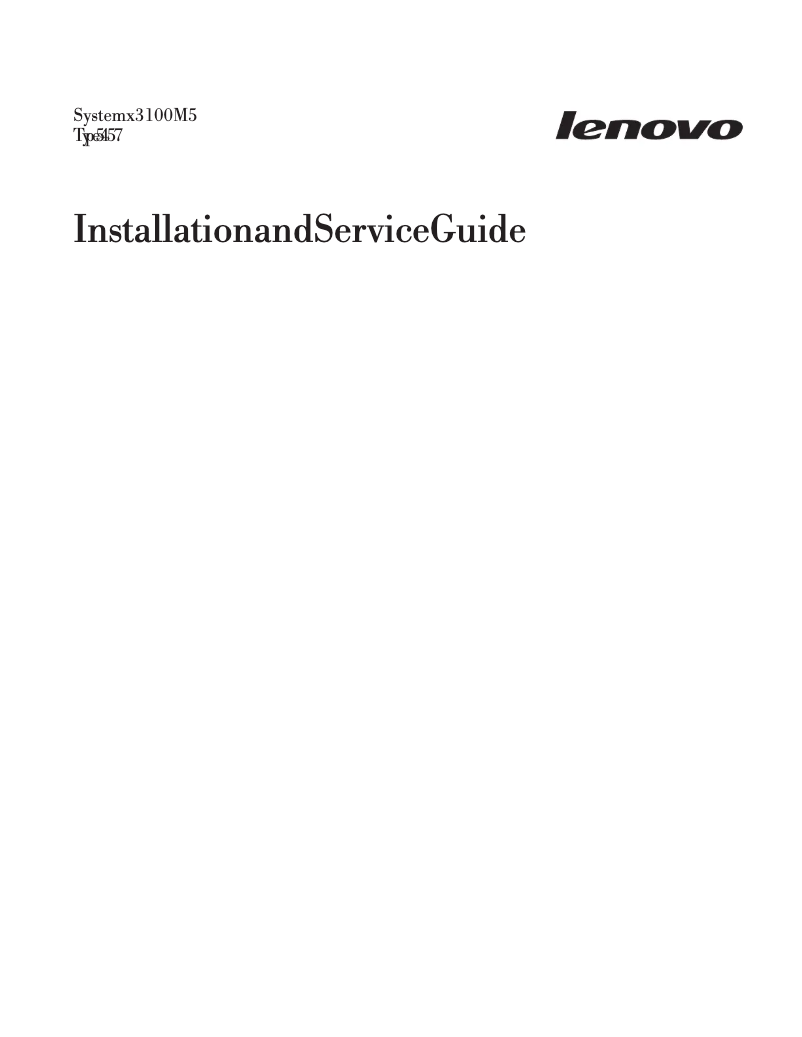 Página 1 del manual Manual de usuario Lenovo System x x3100 M5