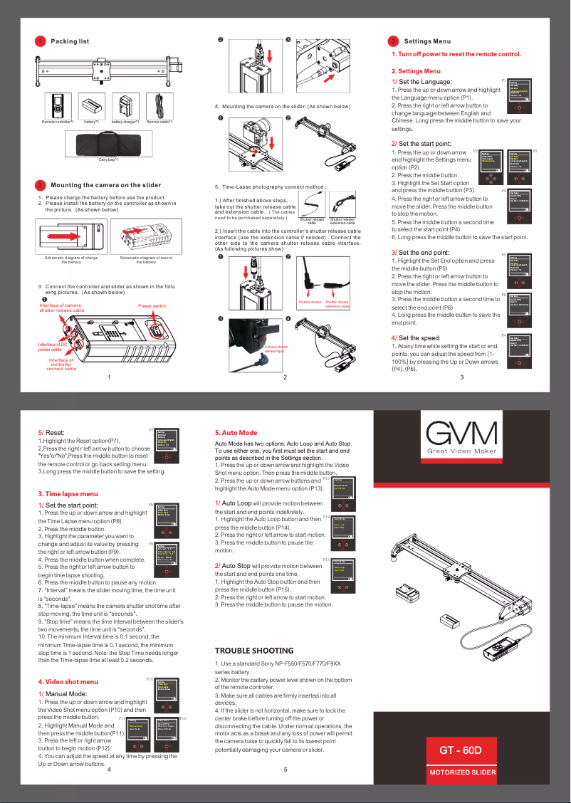 Page 1 of the manual User Manual GVM GT-60D