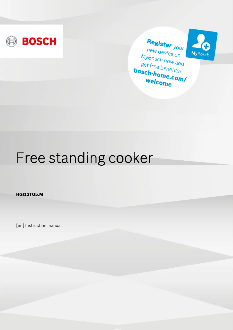 Page 1 de la notice Manuel utilisateur Bosch HGI12TQ50M