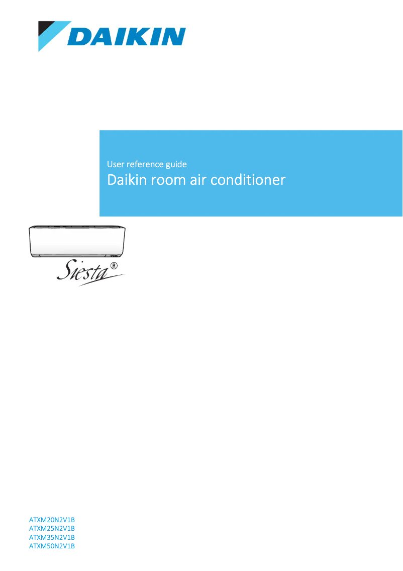 Page n°1 - Manuel utilisateur Daikin ATXM20N2V1B