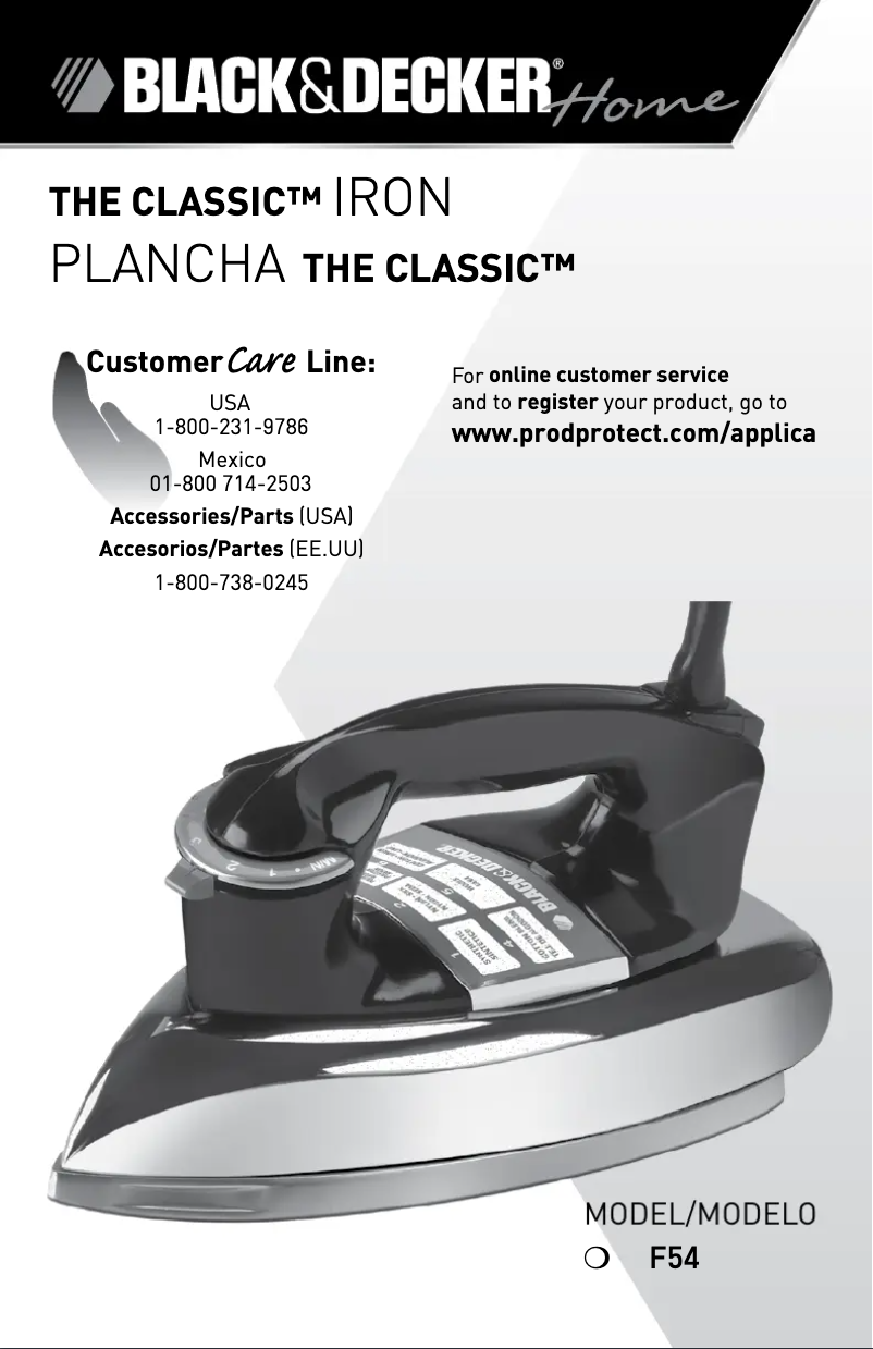 Image de la première page du manuel de l'appareil F54