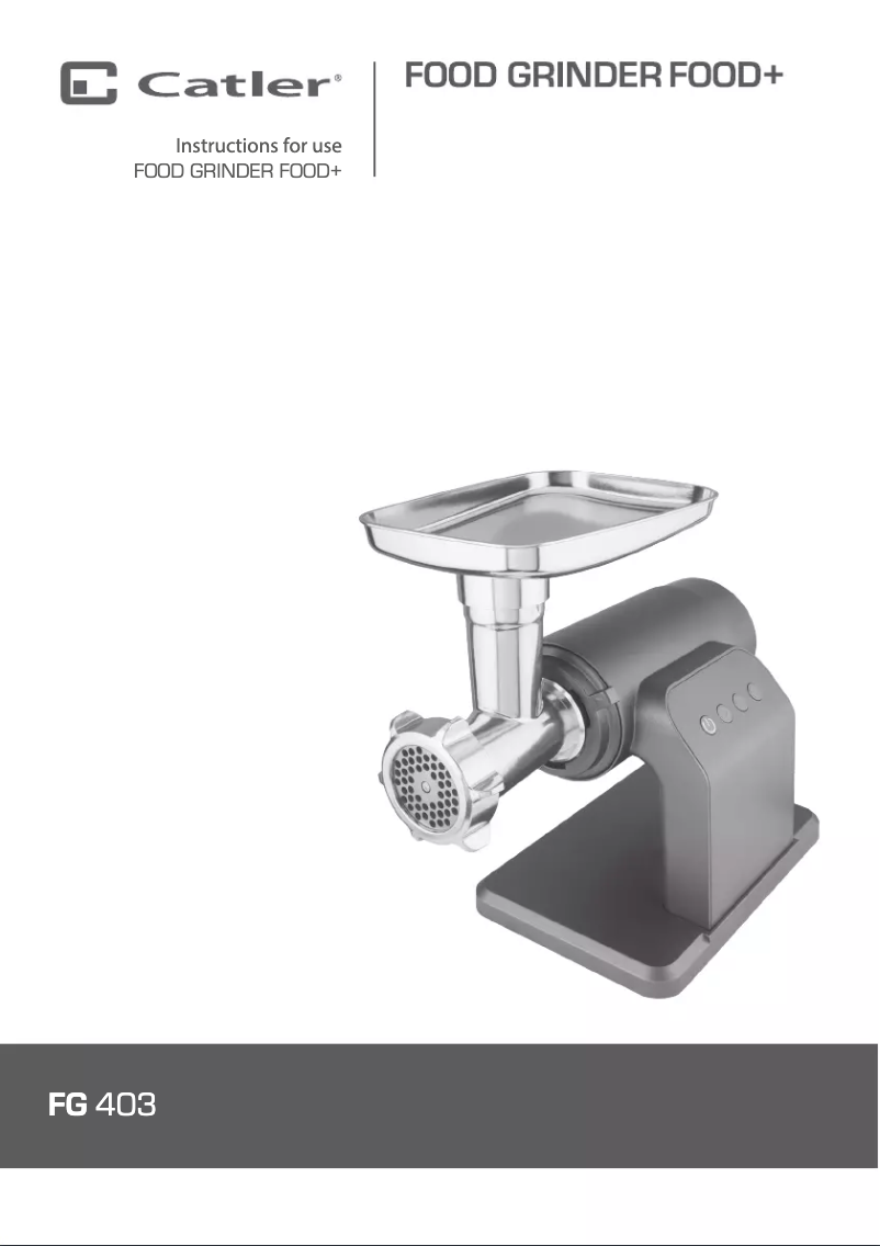 Image de la première page du manuel de l'appareil FG 403