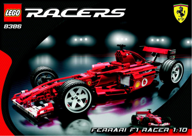 Page 1 de la notice Manuel utilisateur Lego Ferrari F1 Racer 1:10