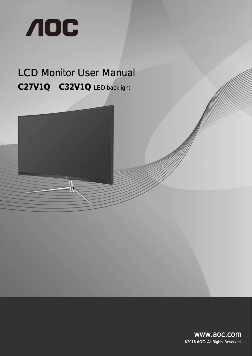 Page 1 de la notice Mode d'emploi AOC C32V1Q