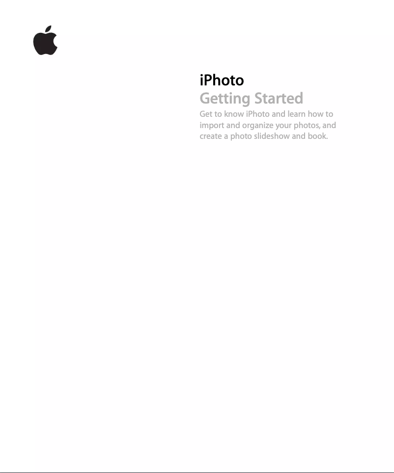 Image de la première page du manuel de l'appareil IPhoto 08