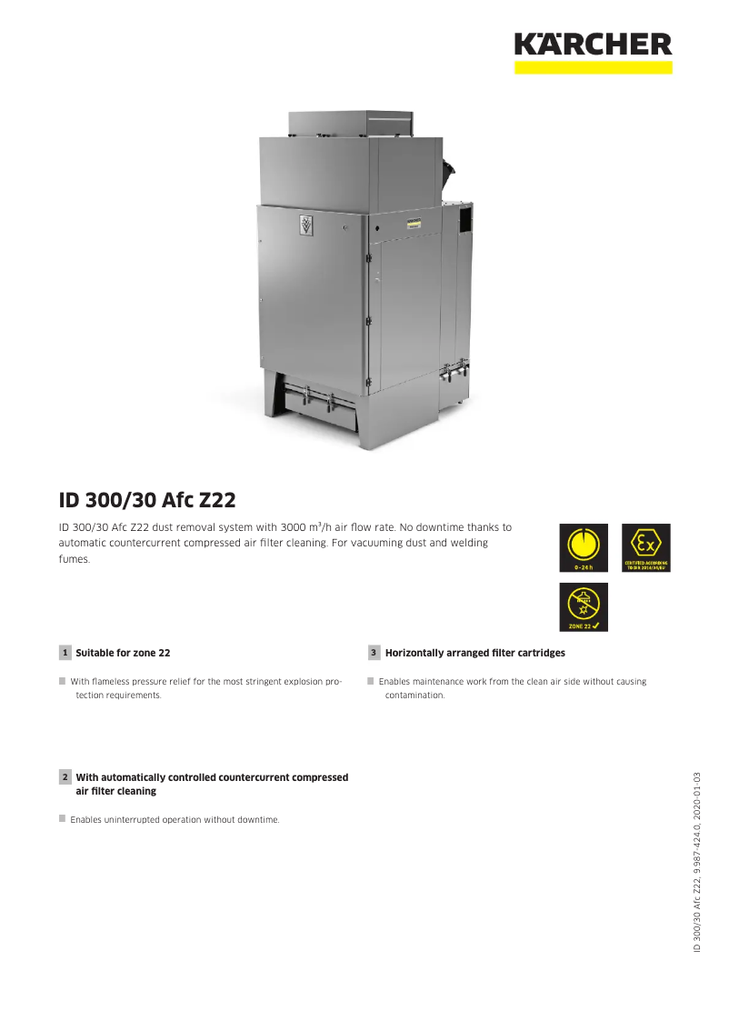 Página 1 del manual Manual de usuario Kärcher ID 300/30 Afc Z22