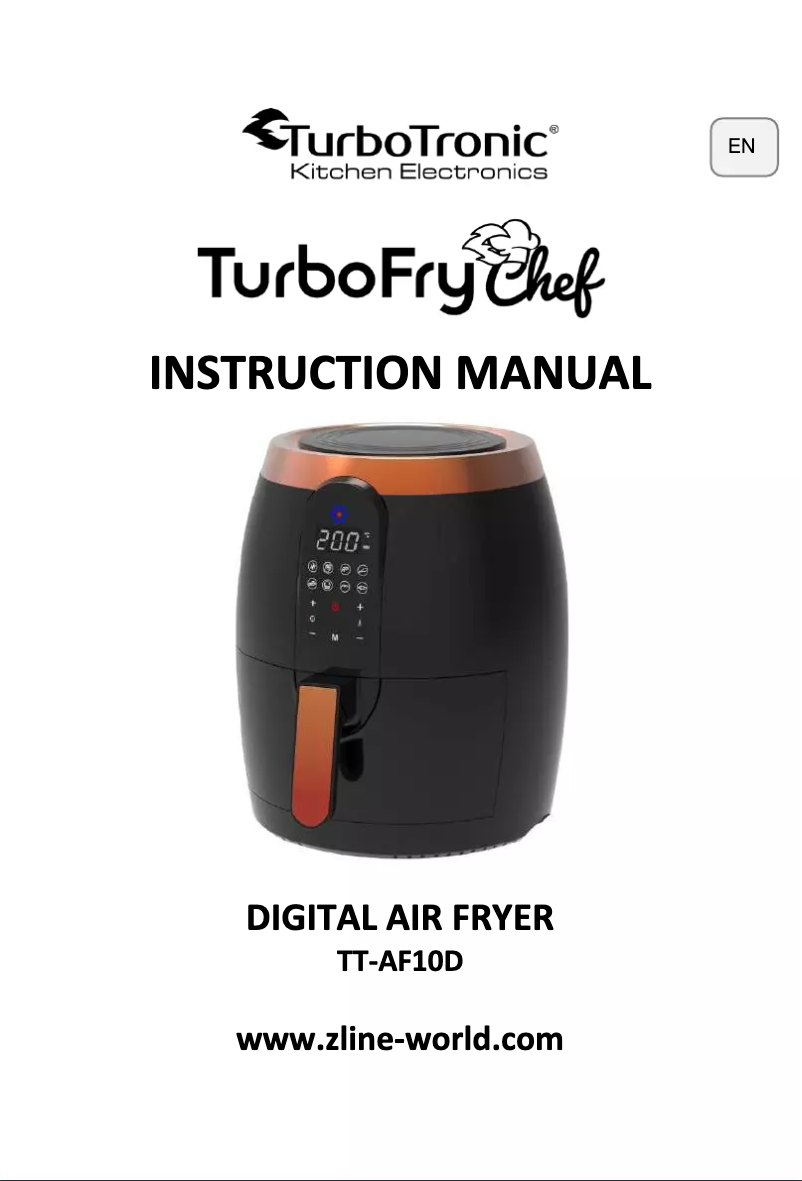 Page n°1 - Manuel utilisateur TurboTronic TurboFry Chef TT-AF10D