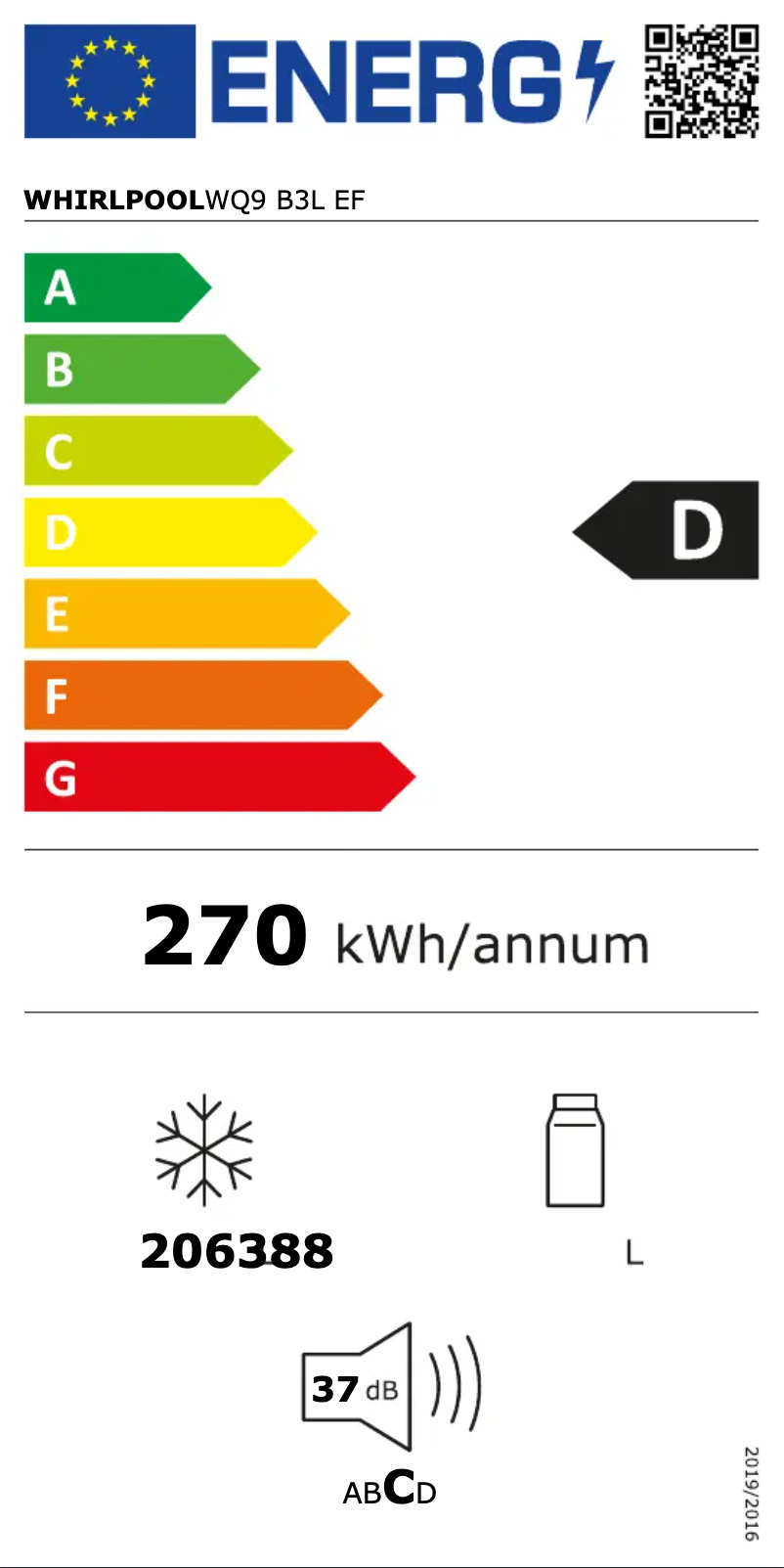 Página 1 del manual Manual de usuario Whirlpool WQ9 B3L EF