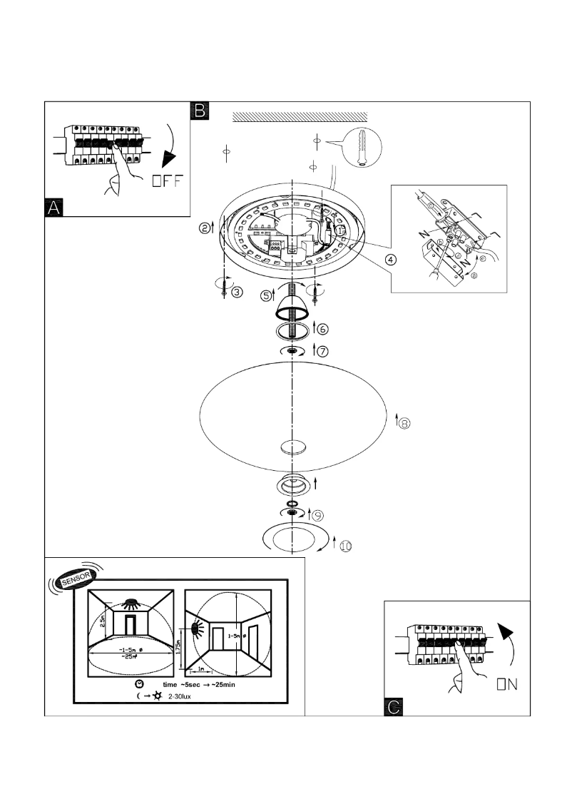 Page 1 de la notice Manuel utilisateur Eglo Nube