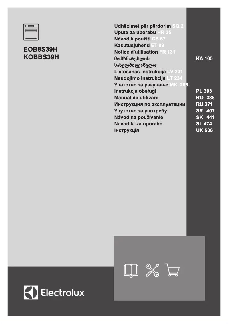 Page 1 de la notice Manuel utilisateur Electrolux KOBBS39H