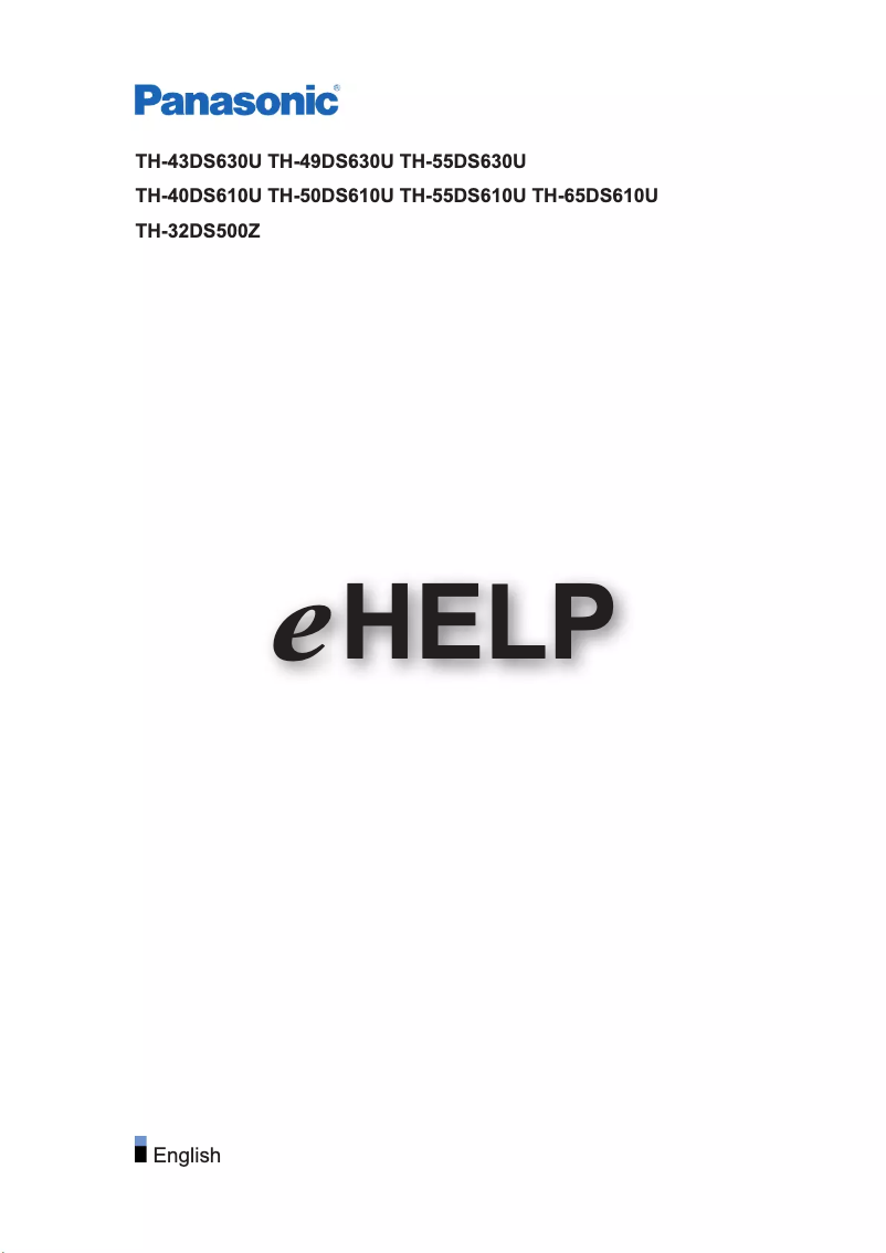 Page 1 de la notice Manuel utilisateur Panasonic TH-65DS610U