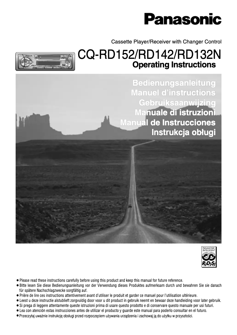 Page 1 de la notice Manuel utilisateur Panasonic CQ-RD142