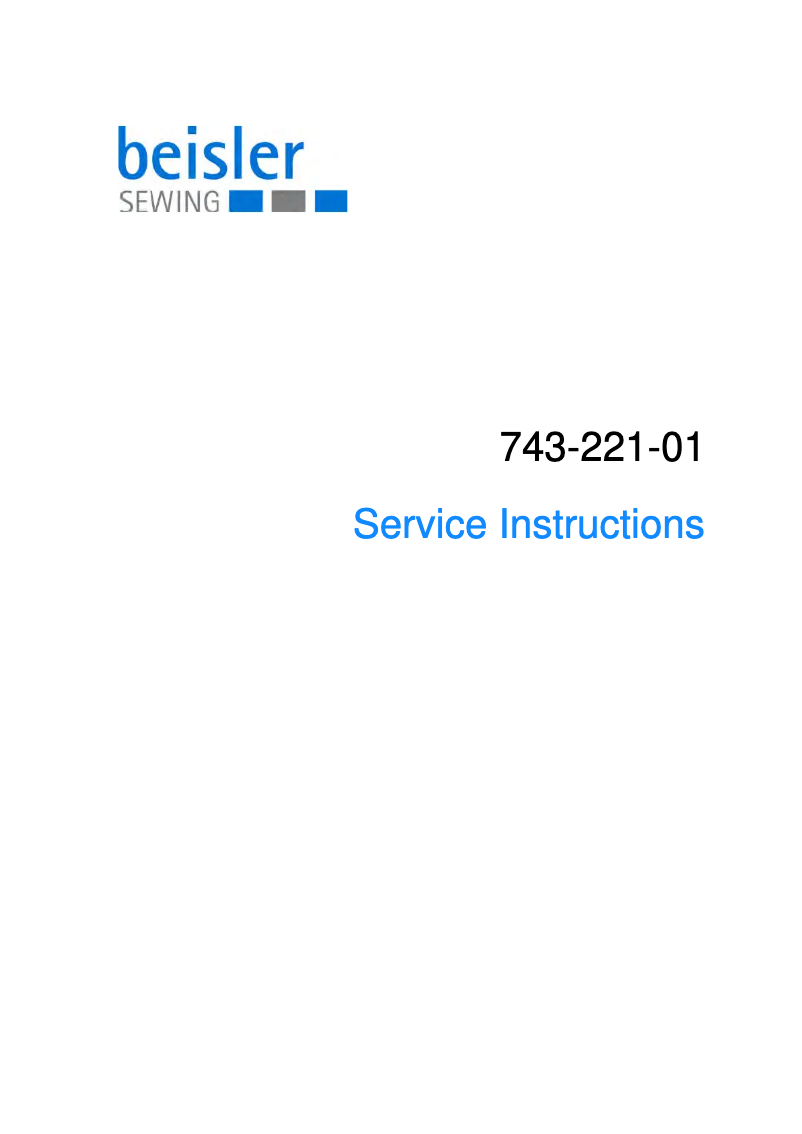 Image de la première page du manuel de l'appareil 743-221-01