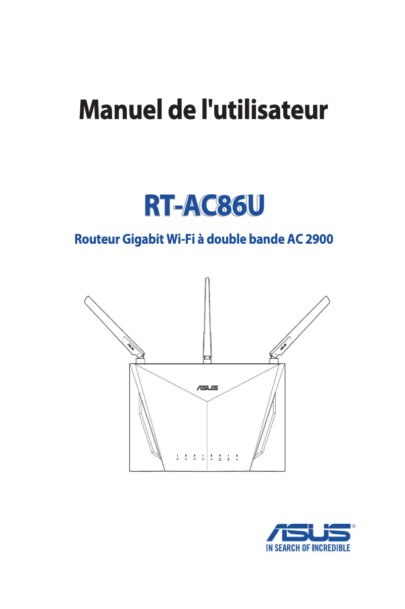 Image de la première page du manuel de l'appareil RT-AC86U