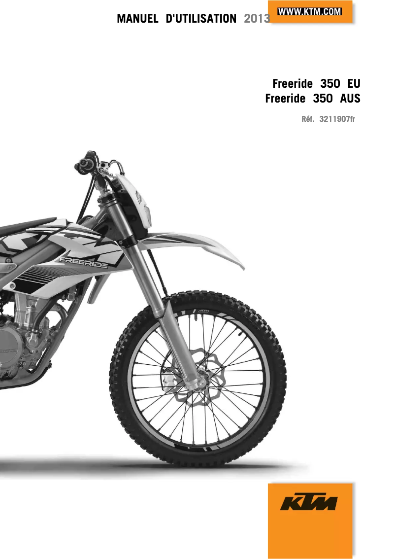 Page 1 de la notice Manuel utilisateur KTM Freeride 350 (2013)