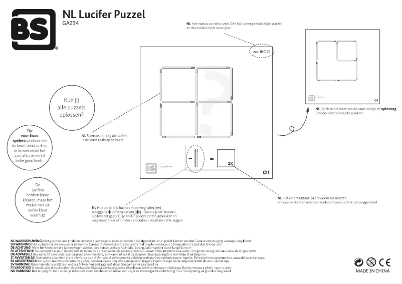 Image de la première page du manuel de l'appareil NL Lucifer Puzzle GA294