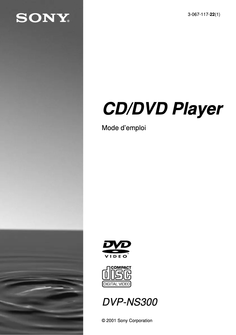 Page 1 de la notice Manuel utilisateur Sony DVP-NS300