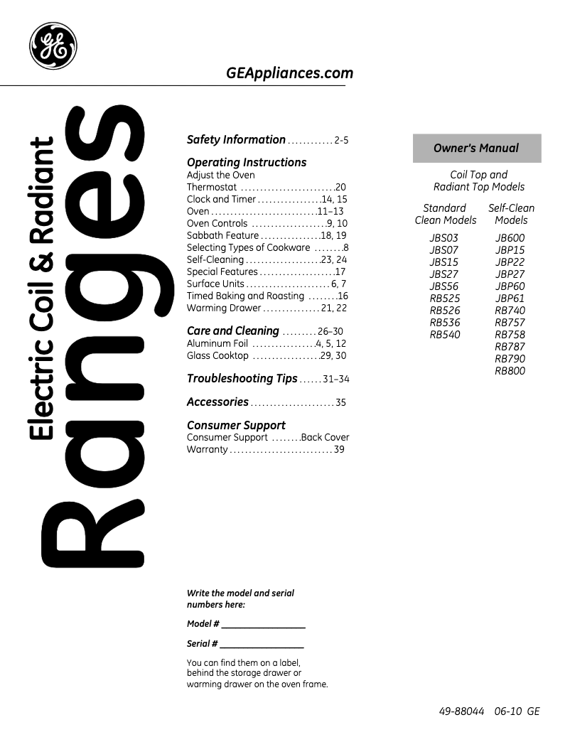 Page n°1 - Manuel d'utilisation et d'entretien Hotpoint RB525HAD