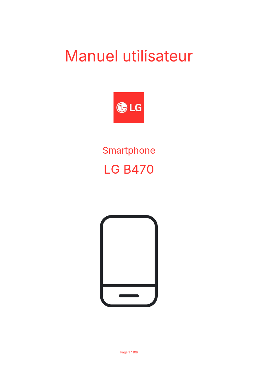 Page n°1 - Manuel utilisateur LG B470