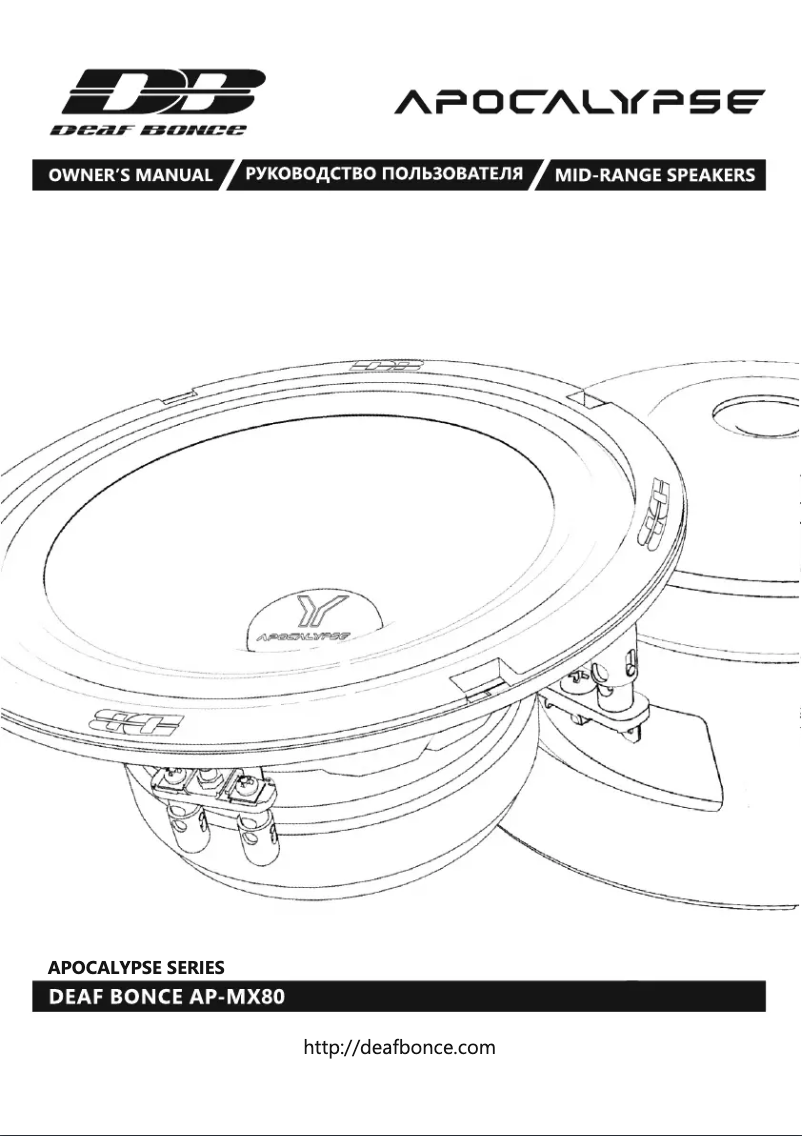 Page n°1 - Manuel utilisateur Deaf Bonce Apocalypse AP-MX80