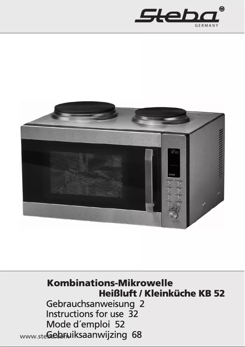 Page n°1 - Manuel utilisateur Steba KB 52