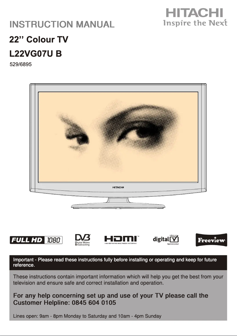 Image de la première page du manuel de l'appareil L22VG07UB