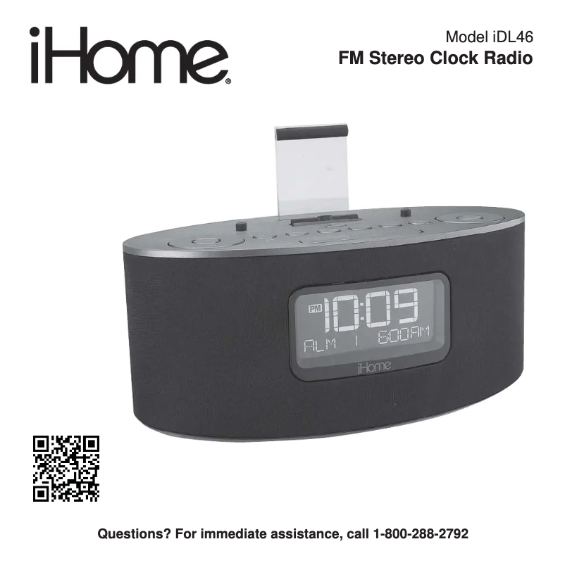 Page 1 de la notice Manuel utilisateur iHome iDL46