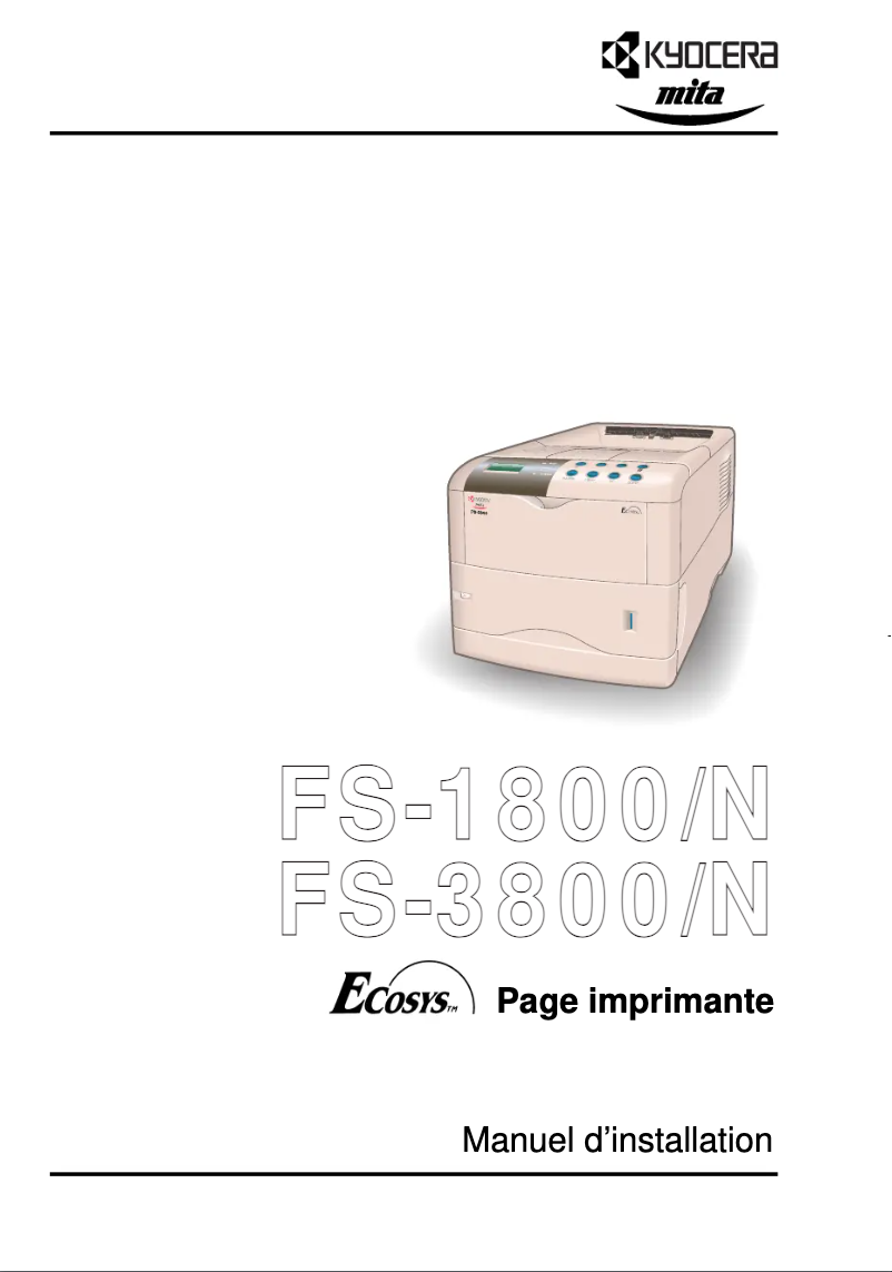 Page 1 de la notice Manuel utilisateur Kyocera FS-3800