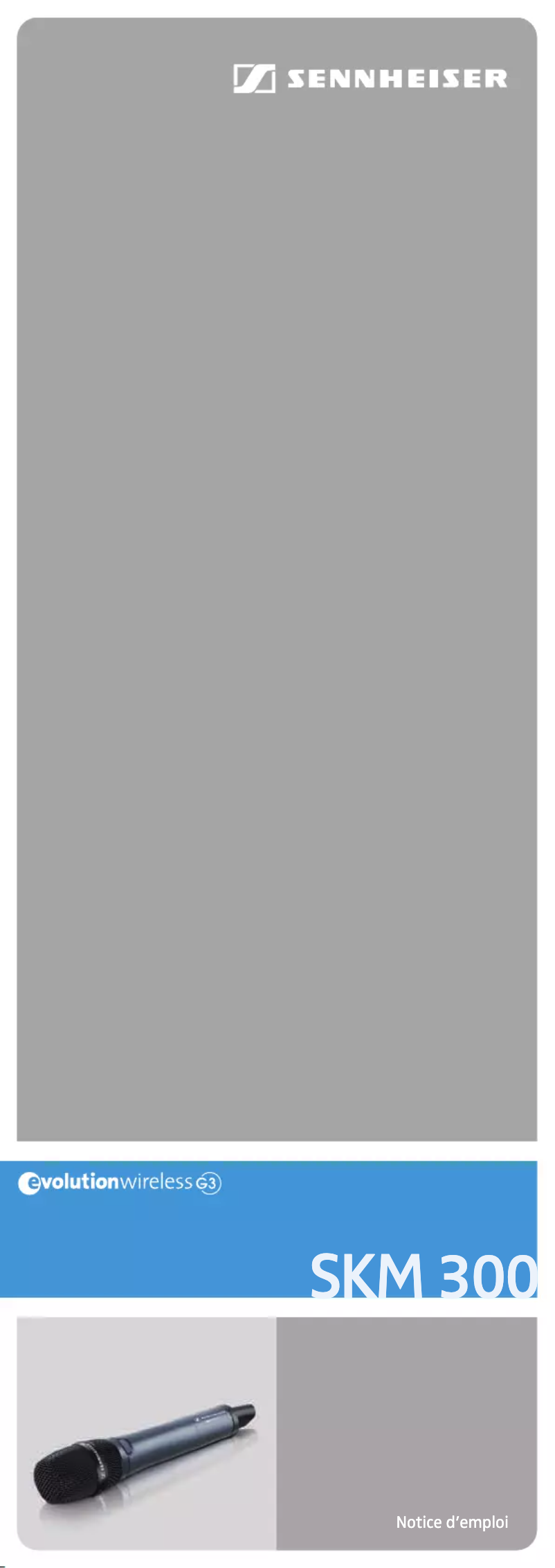 Page 1 de la notice Manuel utilisateur Sennheiser SKM 300-865 G3