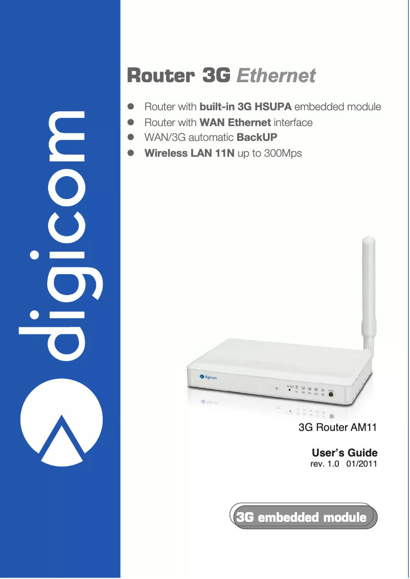Page 1 de la notice Manuel utilisateur Digicom AM11