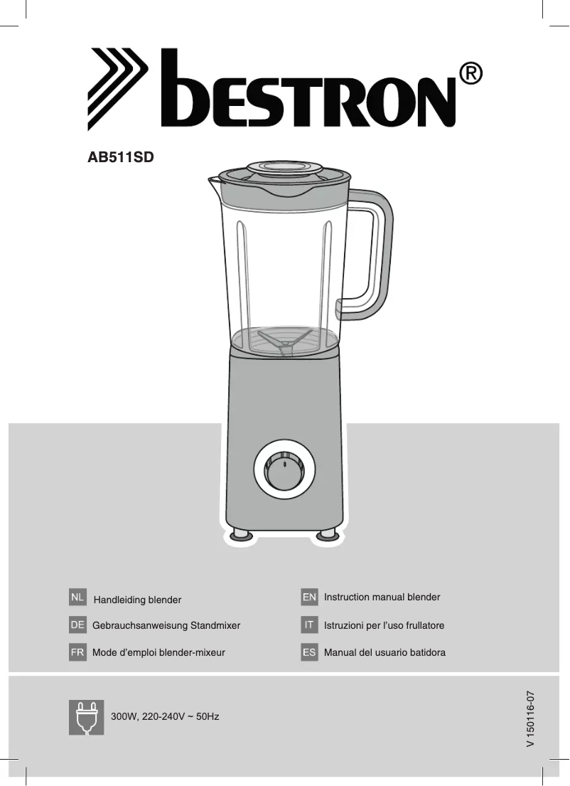 Page n°1 - Manuel utilisateur Bestron AB511SD