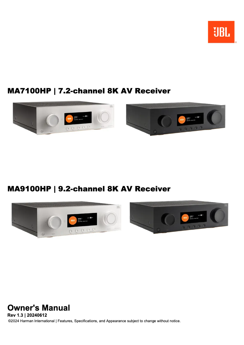 Image de la première page du manuel de l'appareil MA7100HP