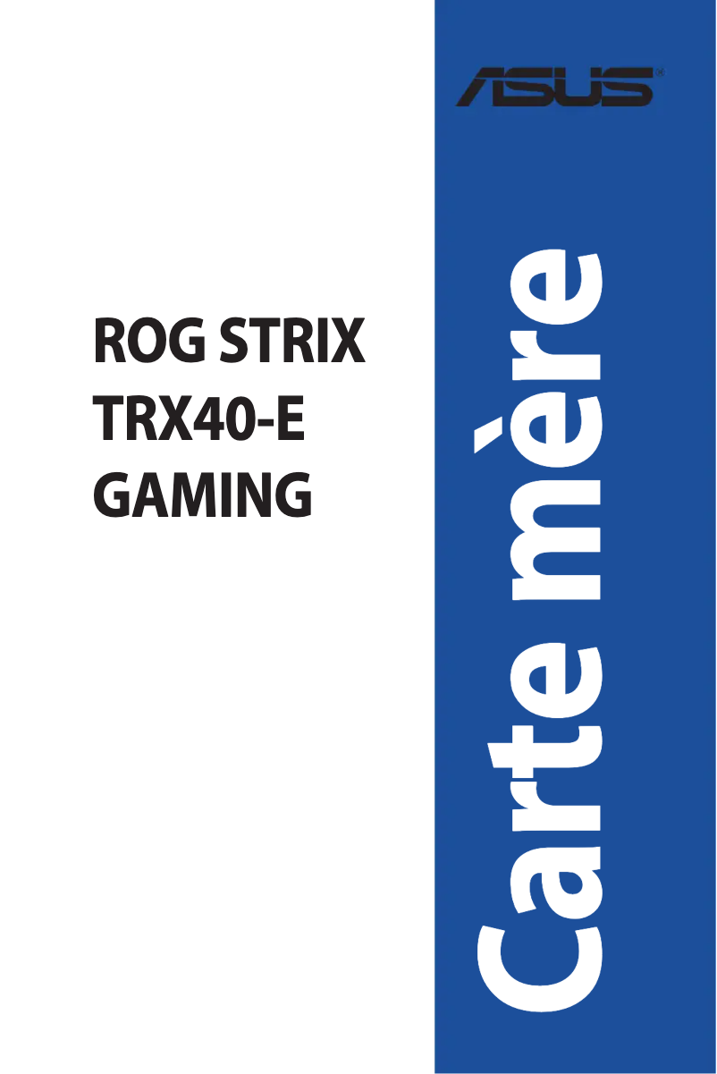 Page 1 de la notice Manuel utilisateur Asus ROG Strix TRX40-E Gaming