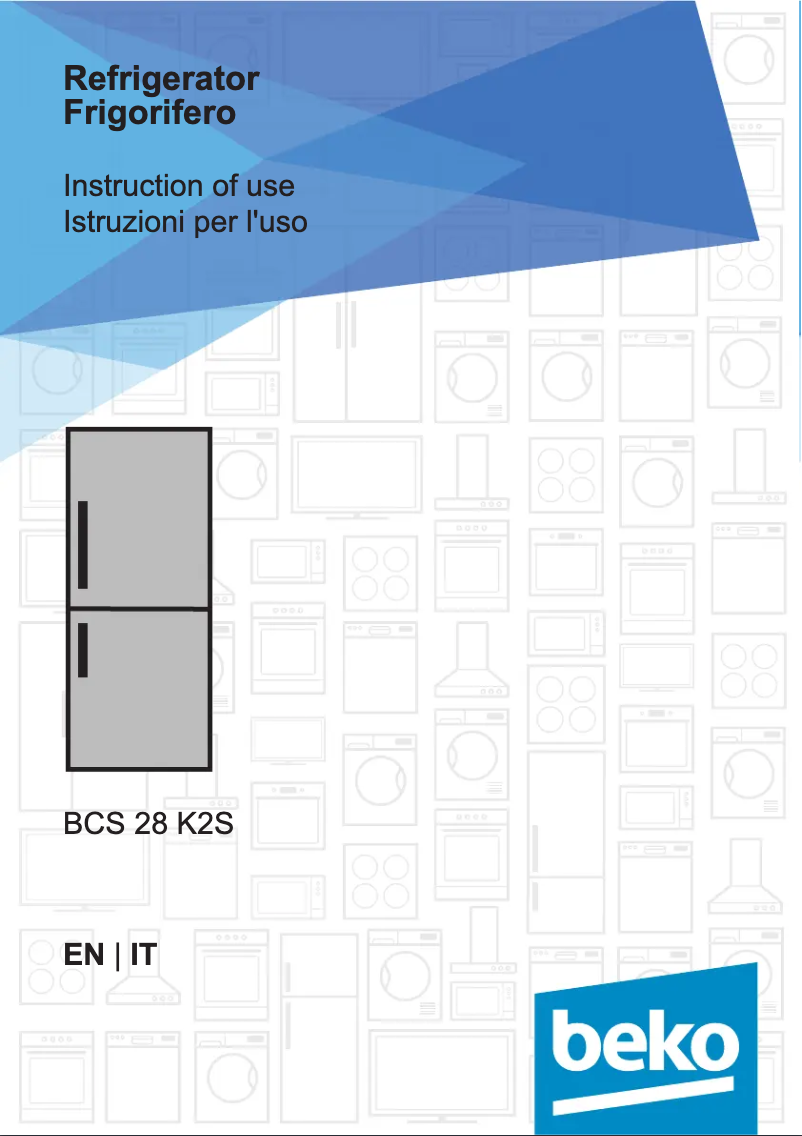 Page 1 de la notice Manuel utilisateur Beko BCS28KFSN