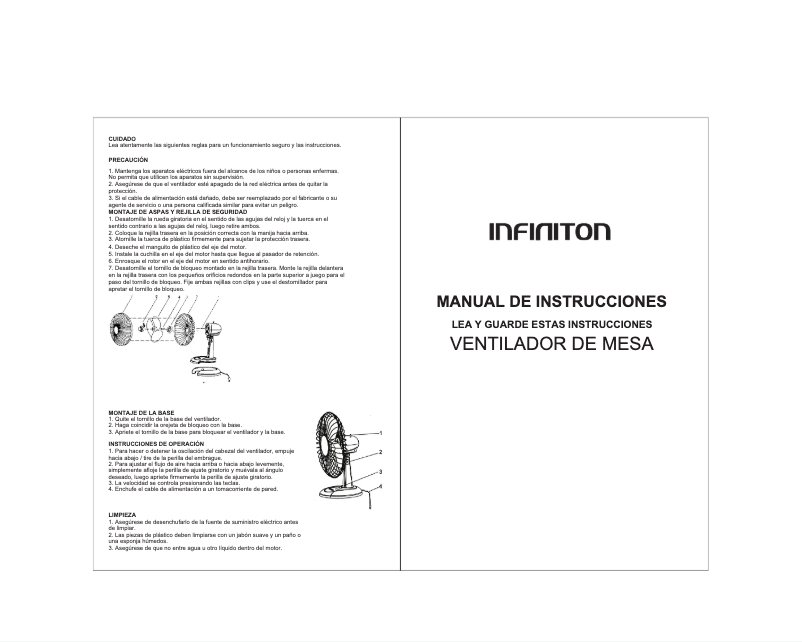 Page n°1 - Manuel utilisateur Infiniton DN-41B
