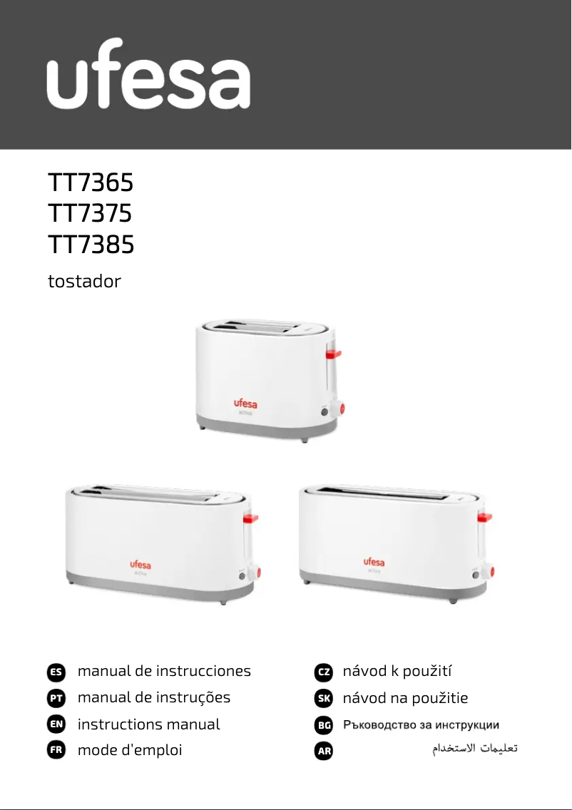 Page 1 de la notice Manuel utilisateur Ufesa TT7375