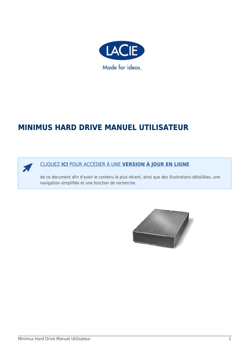 Página 1 del manual Manual de usuario LaCie Minimus