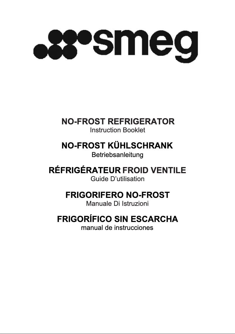 Page 1 de la notice Manuel utilisateur Smeg FD43PXNE3