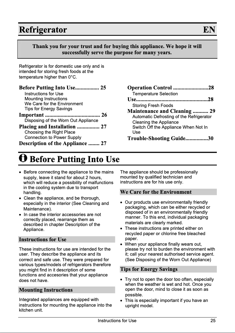 Page 1 de la notice Manuel utilisateur Smeg FL224P