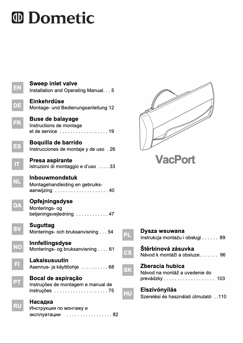 Image de la première page du manuel de l'appareil VacPort