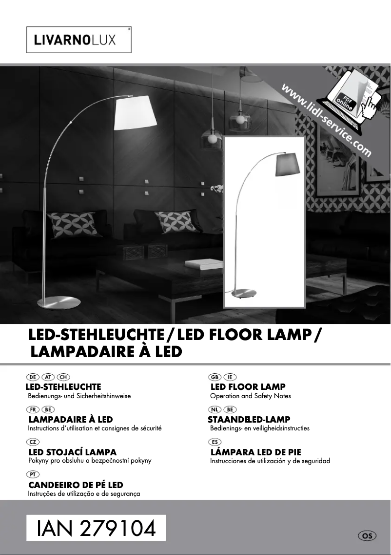 Page 1 de la notice Manuel utilisateur Livarno Lux IAN 279104