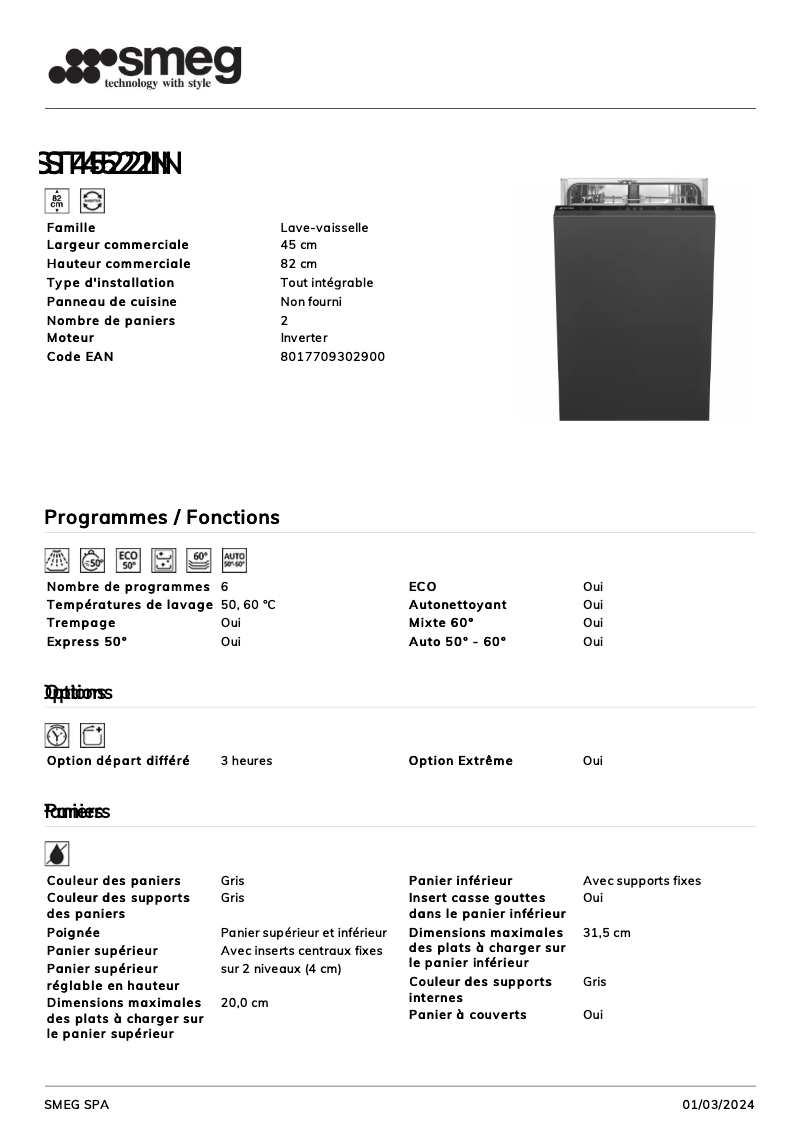 Image de la première page du manuel de l'appareil ST4522IN