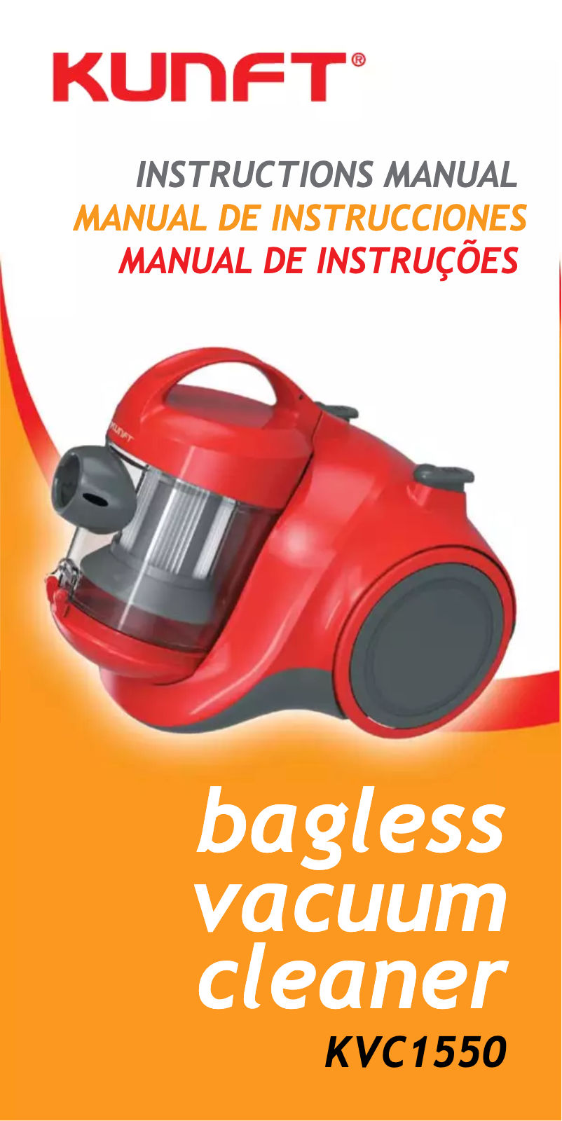 Page 1 de la notice Manuel utilisateur Kunft KVC1550