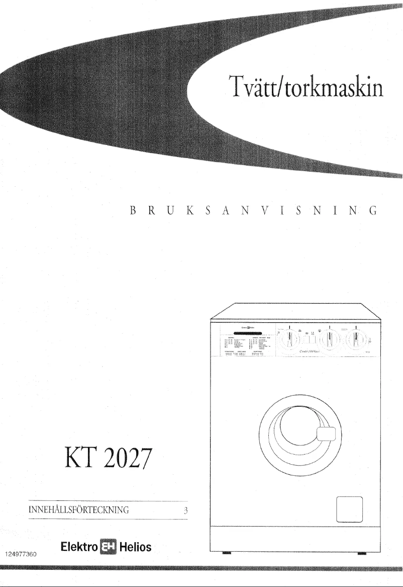 Page n°1 - Manuel utilisateur Elektro Helios KT2027