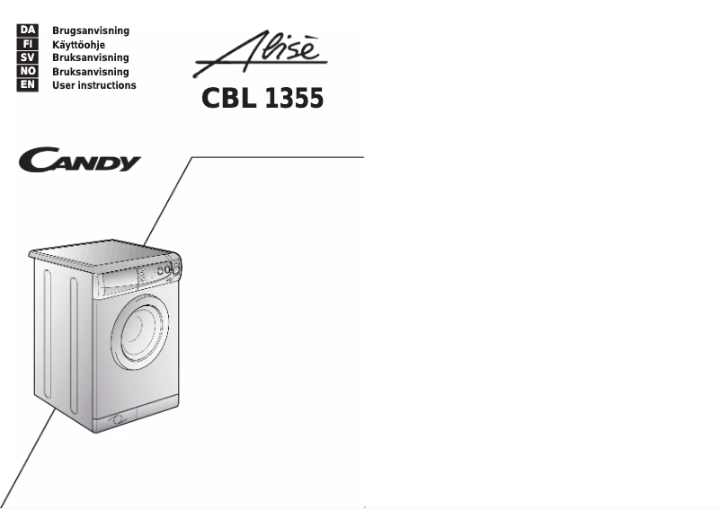 Page 1 de la notice Manuel utilisateur Candy Alise CBL1355