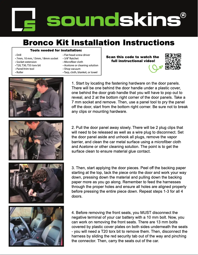 Image de la première page du manuel de l'appareil SSK-BRONCO