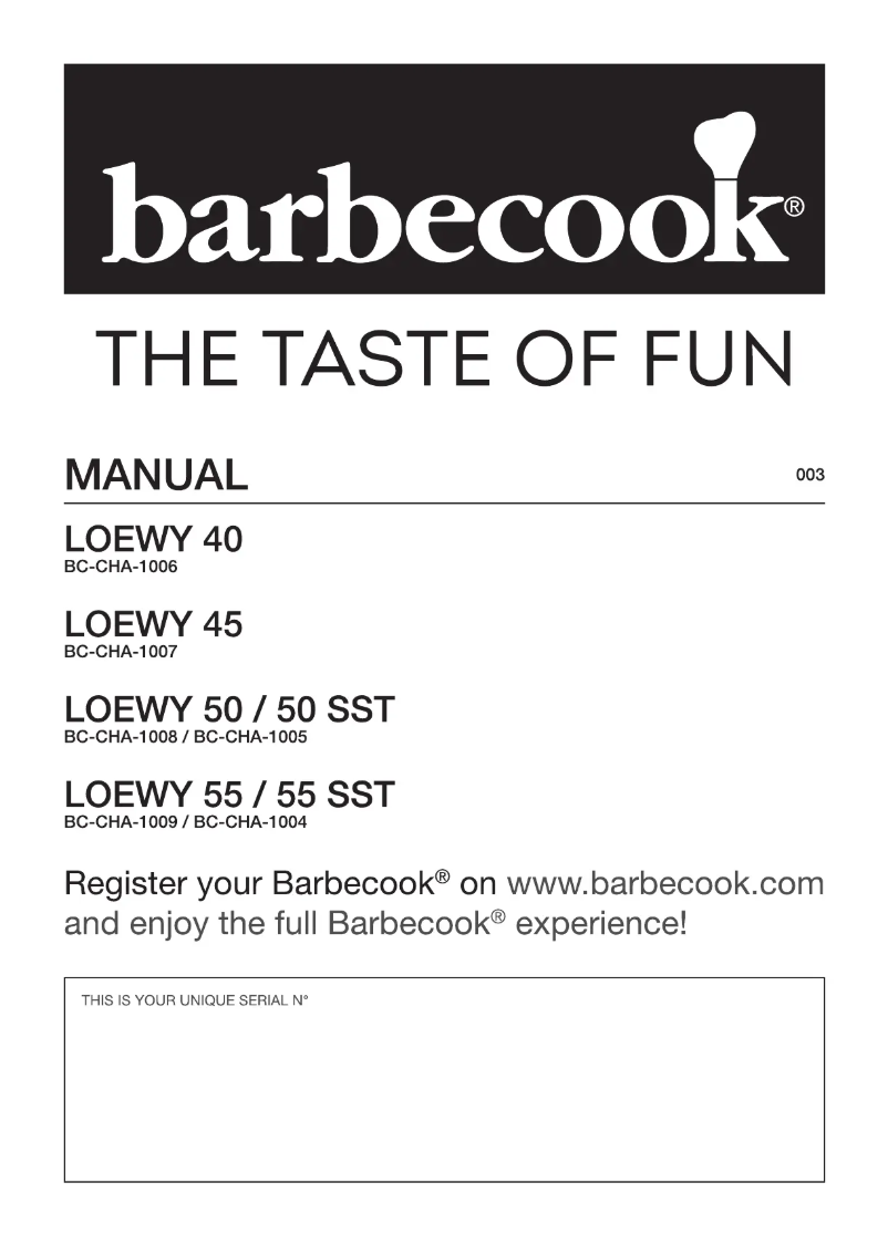Page 1 de la notice Manuel utilisateur Barbecook Loewy 55 SST
