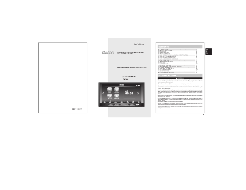 Image de la première page du manuel de l'appareil FX508