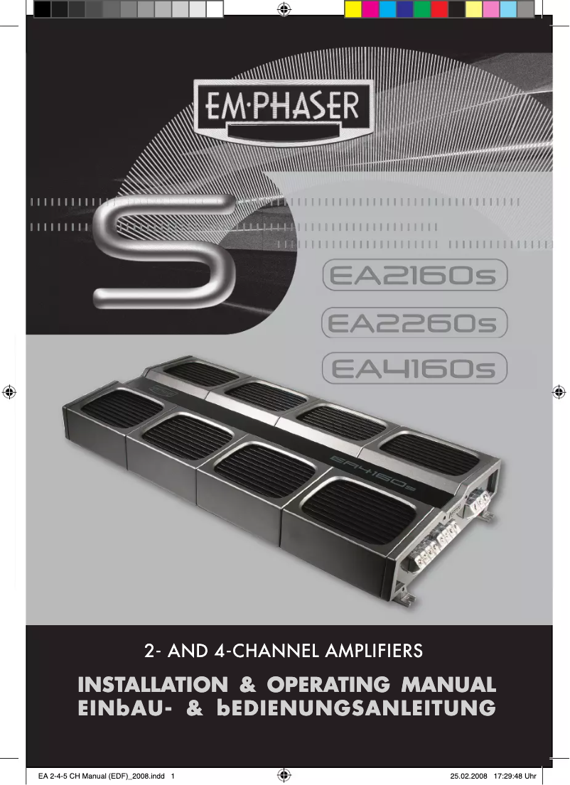 Page 1 de la notice Manuel utilisateur Emphaser EA2260S